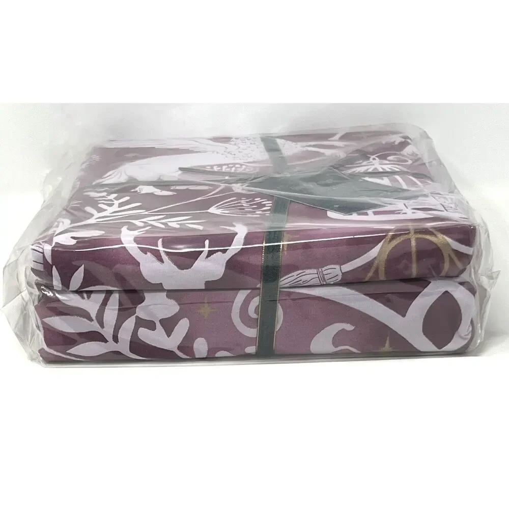 Pottery Barn Teen Harry Potter Patronus Damask KING Duvet Cover Burgundy Gold